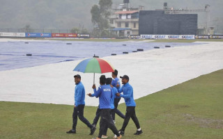 नेपाल र साउदीको खेलमा वर्षा बाधक (तस्वीरहरू)