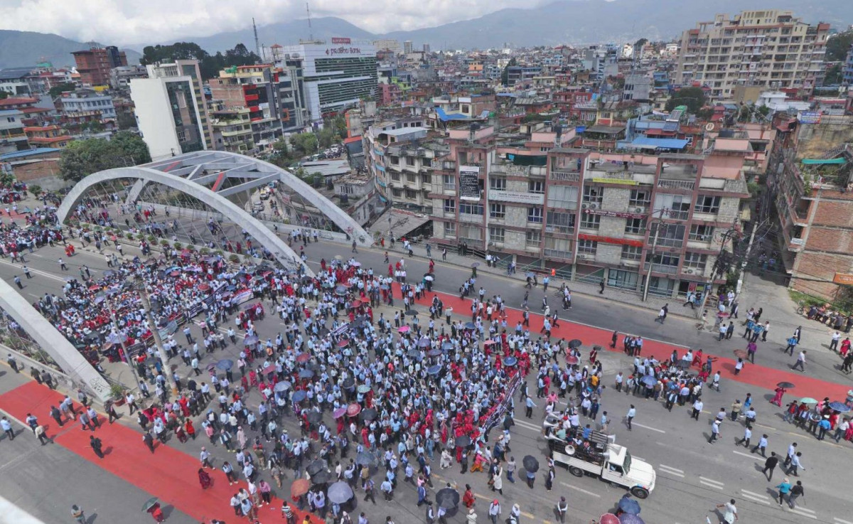 शिक्षकको आन्दोलनमा ट्रेड युनियन कांग्रेसको ऐक्यबद्धता