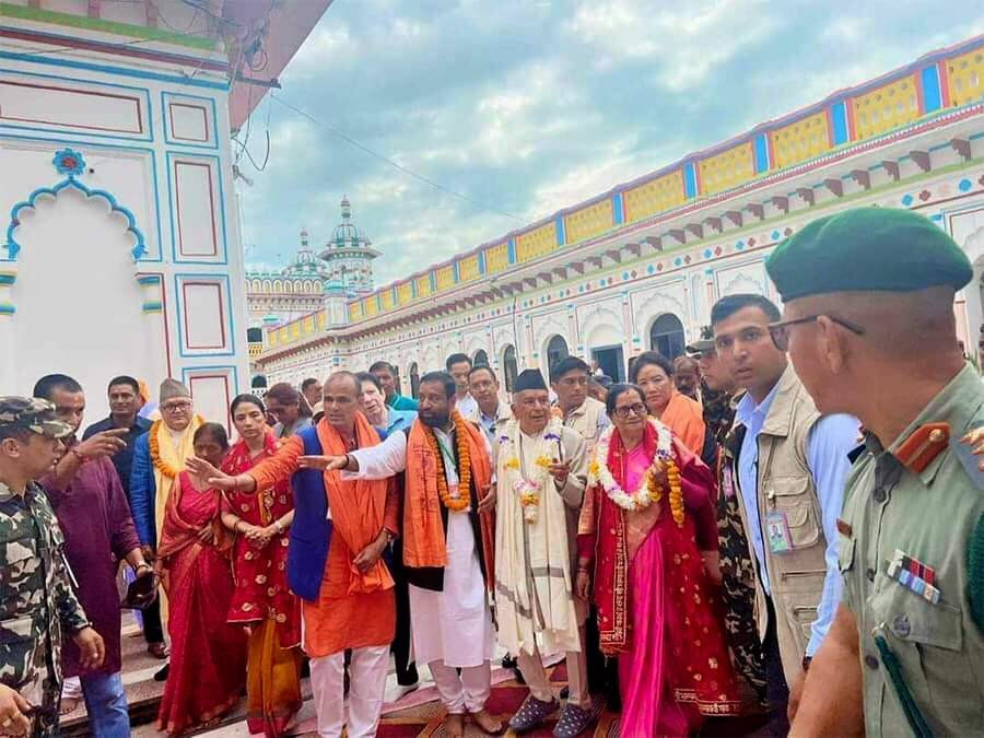 राष्ट्रपति पौडेलद्वारा जानकी मन्दिरमा विशेष पूजा अर्चना