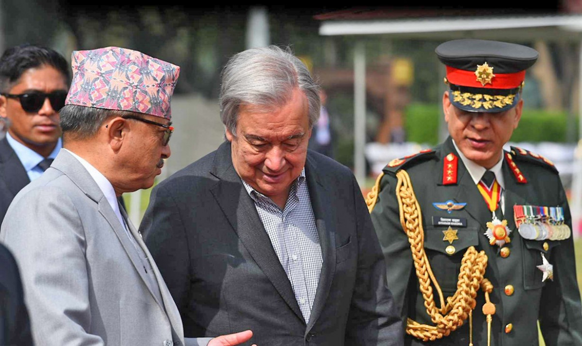 नेपाल भ्रमण पूरा गरी फर्किए महासचिव गुटेरेस