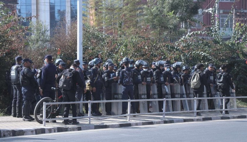 प्रसाईंको प्रदर्शन लक्षित तिनकुनेमा व्यापक प्रहरी परिचालन