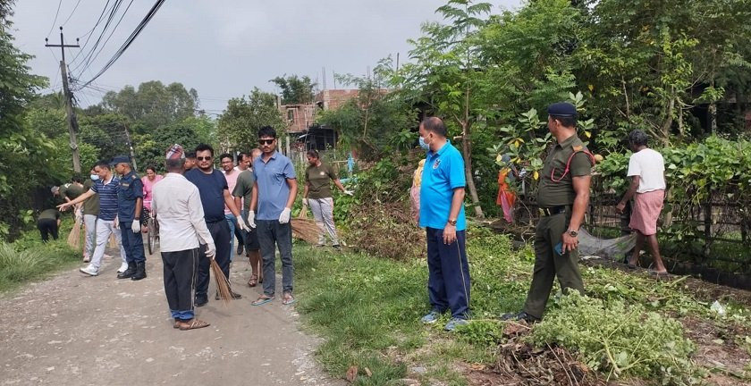 बराहक्षेत्रमा सफाइ अभियान सुरु