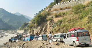 क्षतिग्रस्त बिपी राजमार्गको मर्मत सुरु