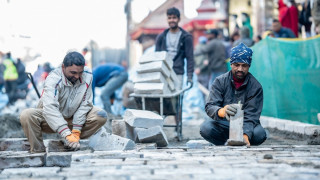 ३३ हजार वर्गमिटरमा ढुङ्गा बिछ्याउँदै काठमाडौं महानगर