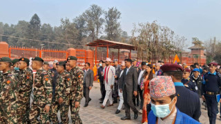 मन्त्री पाण्डेको नेतृत्वमा पशुपतिमा प्रभातफेरी, दर्शनलाई सहज बनाउन निर्देशन